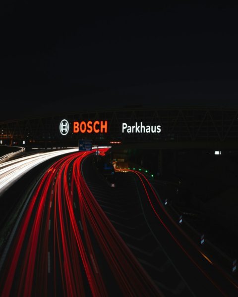 time-lapse photography vehicle lights